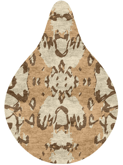 Kanga Abstract Drop Hand Knotted Bamboo Silk Custom Rug by Rug Artisan
