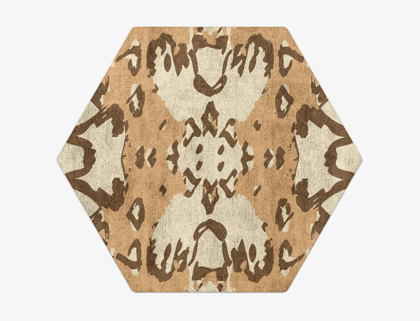 Kanga Abstract Hexagon Hand Tufted Bamboo Silk Custom Rug by Rug Artisan
