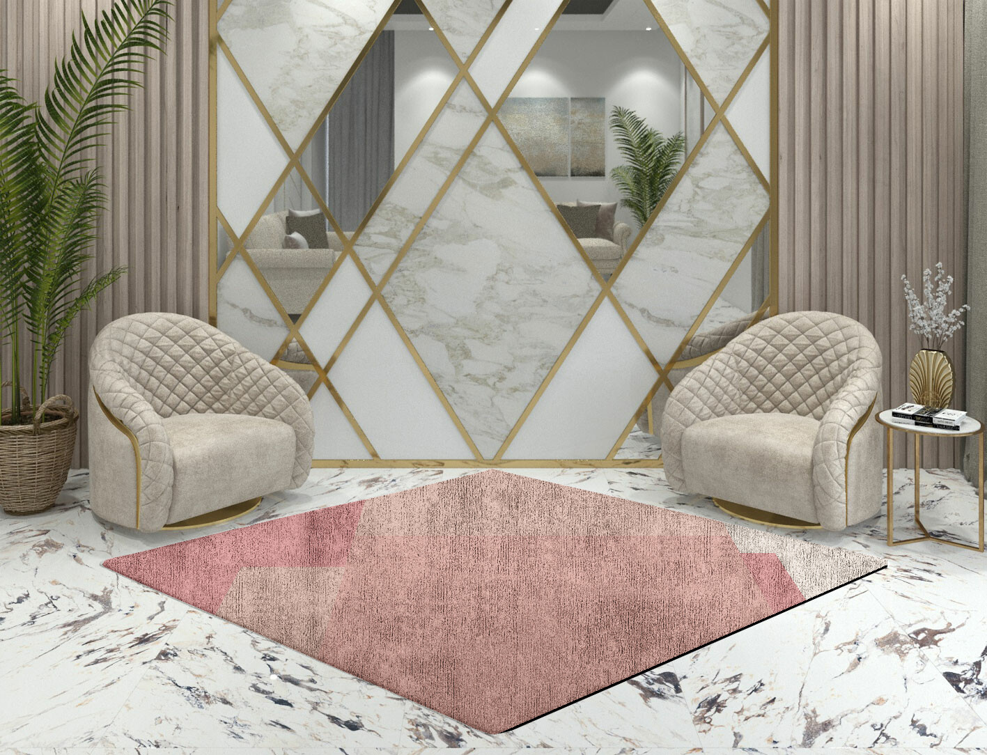 Kaukai  Diamond Hand Tufted Bamboo Silk Custom Rug by Rug Artisan