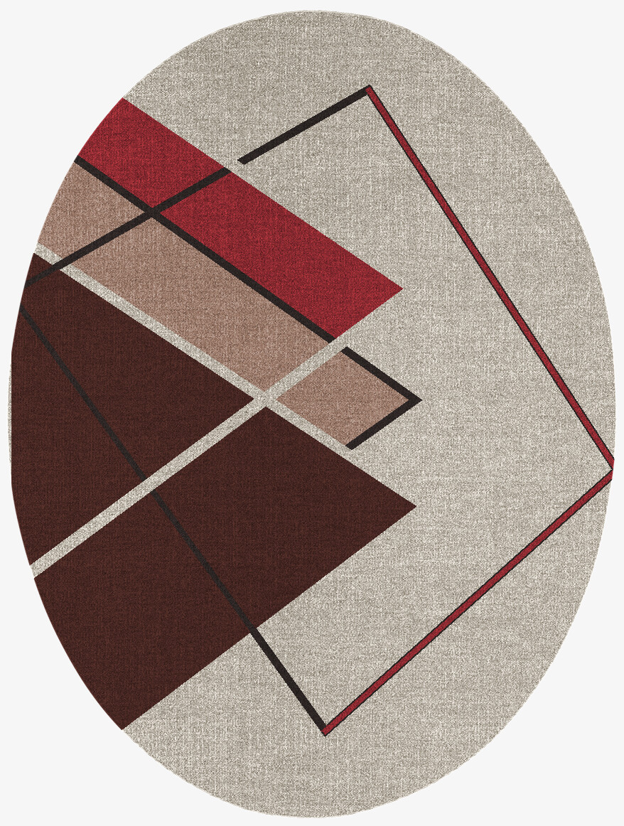 Kef Abstract Oval Flatweave New Zealand Wool Custom Rug by Rug Artisan
