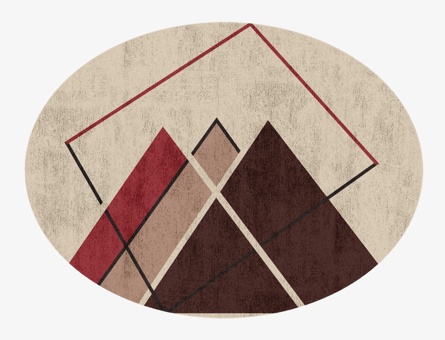 Kef Abstract Oval Hand Knotted Bamboo Silk Custom Rug by Rug Artisan
