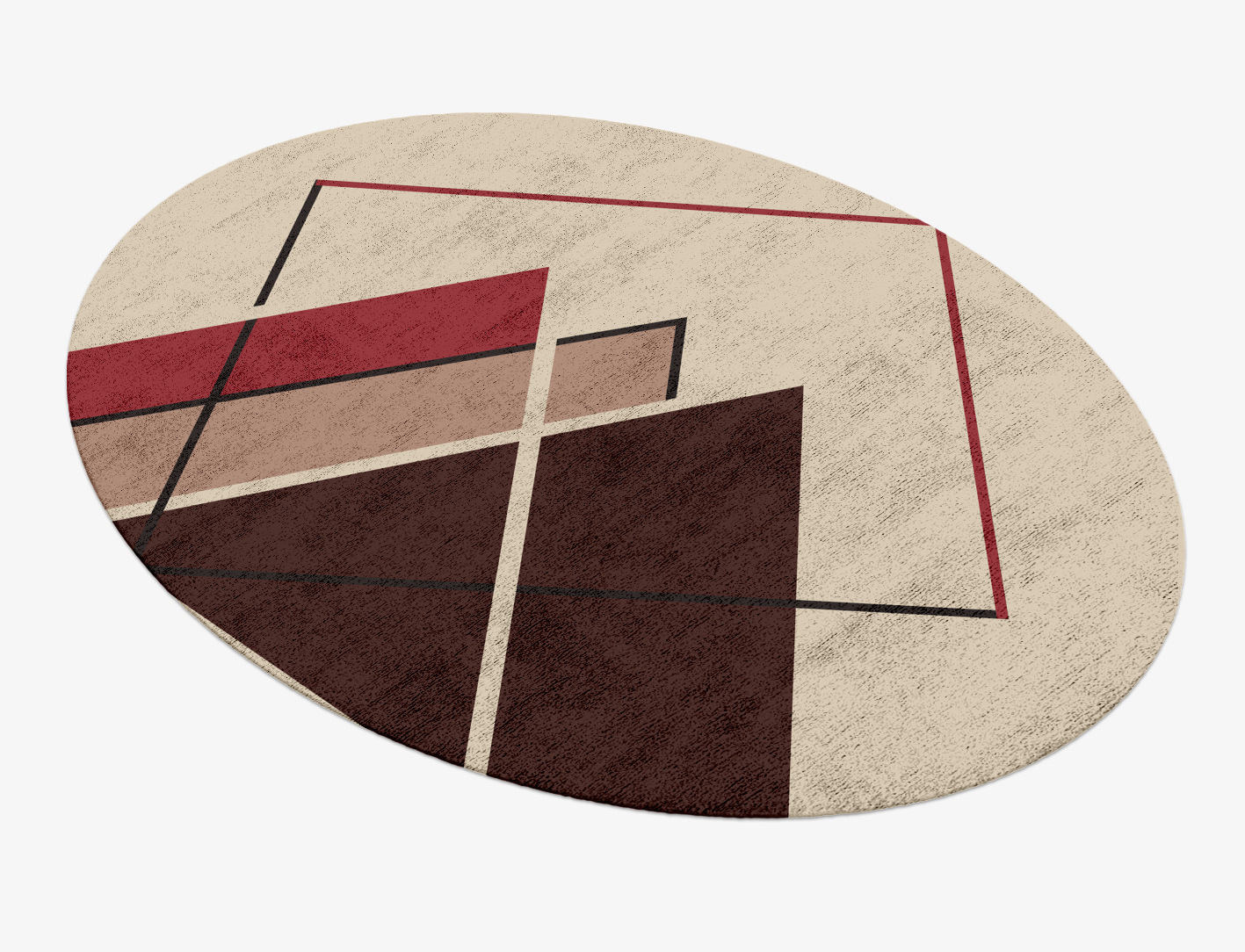 Kef Abstract Oval Hand Knotted Bamboo Silk Custom Rug by Rug Artisan
