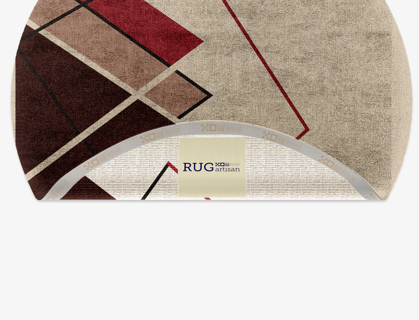 Kef Abstract Round Hand Knotted Bamboo Silk Custom Rug by Rug Artisan
