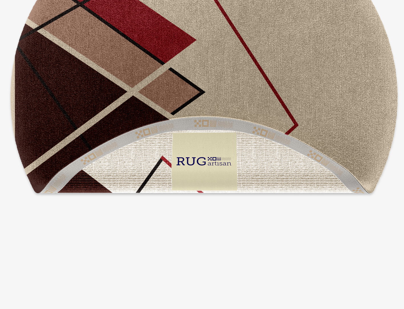 Kef Abstract Round Hand Knotted Tibetan Wool Custom Rug by Rug Artisan