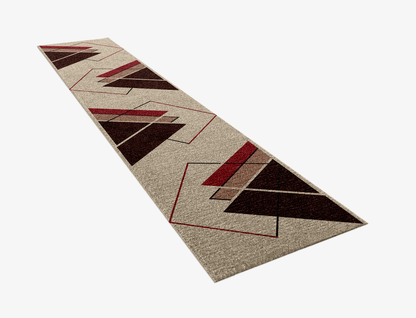Kef Abstract Runner Hand Knotted Tibetan Wool Custom Rug by Rug Artisan