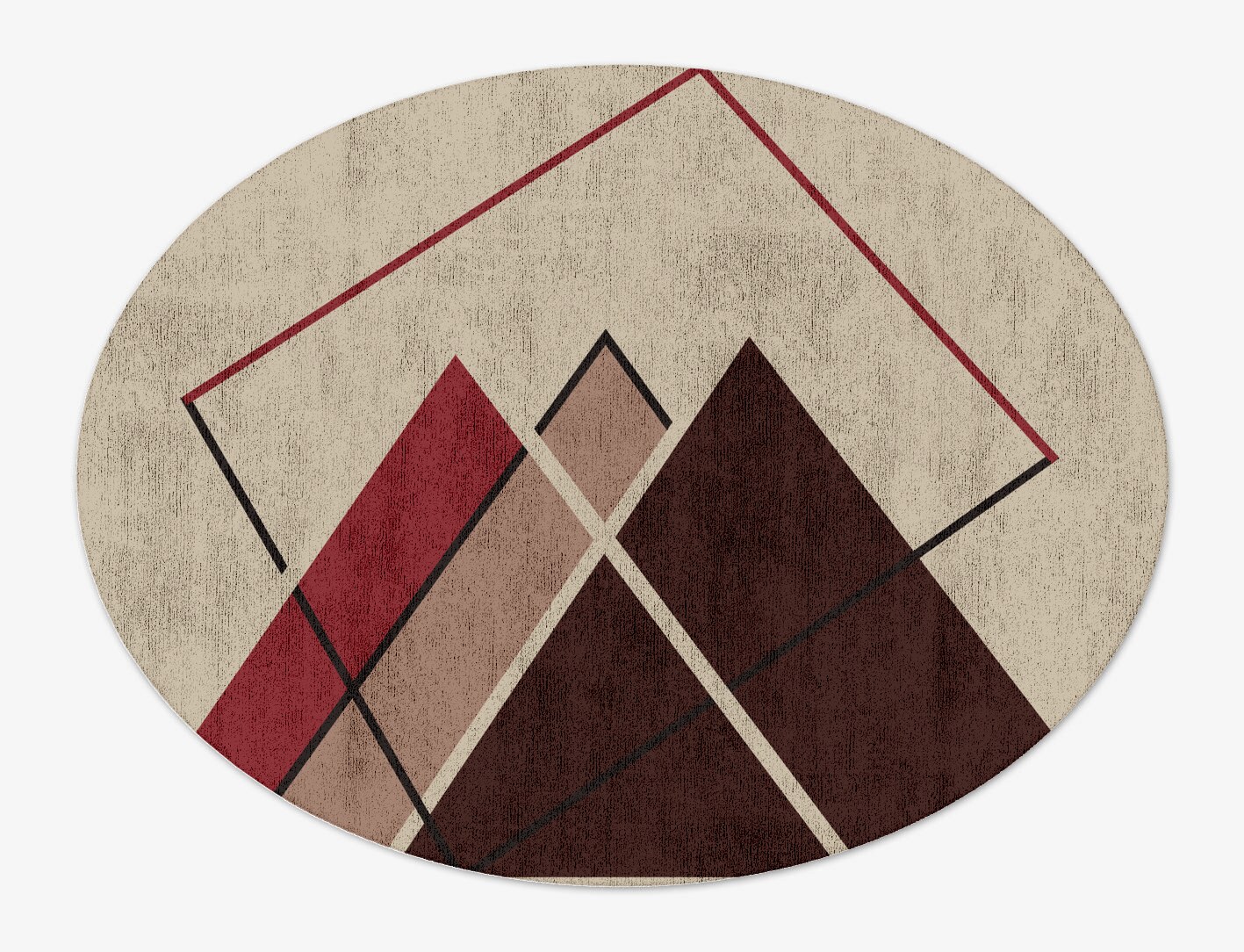 Kef Abstract Oval Hand Tufted Bamboo Silk Custom Rug by Rug Artisan