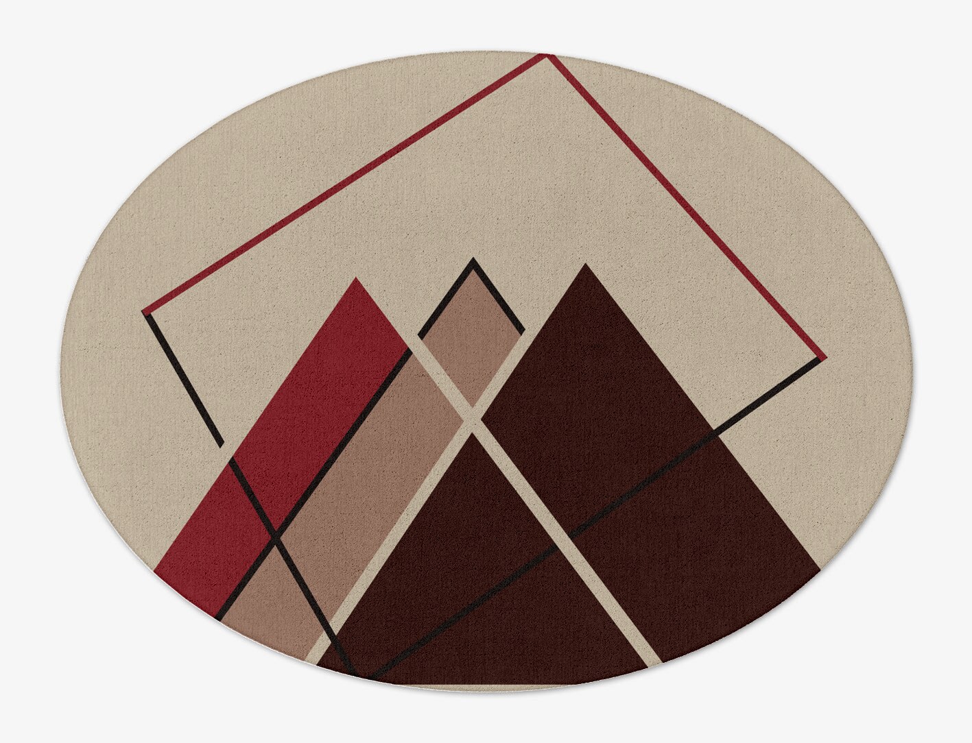 Kef Abstract Oval Hand Tufted Pure Wool Custom Rug by Rug Artisan