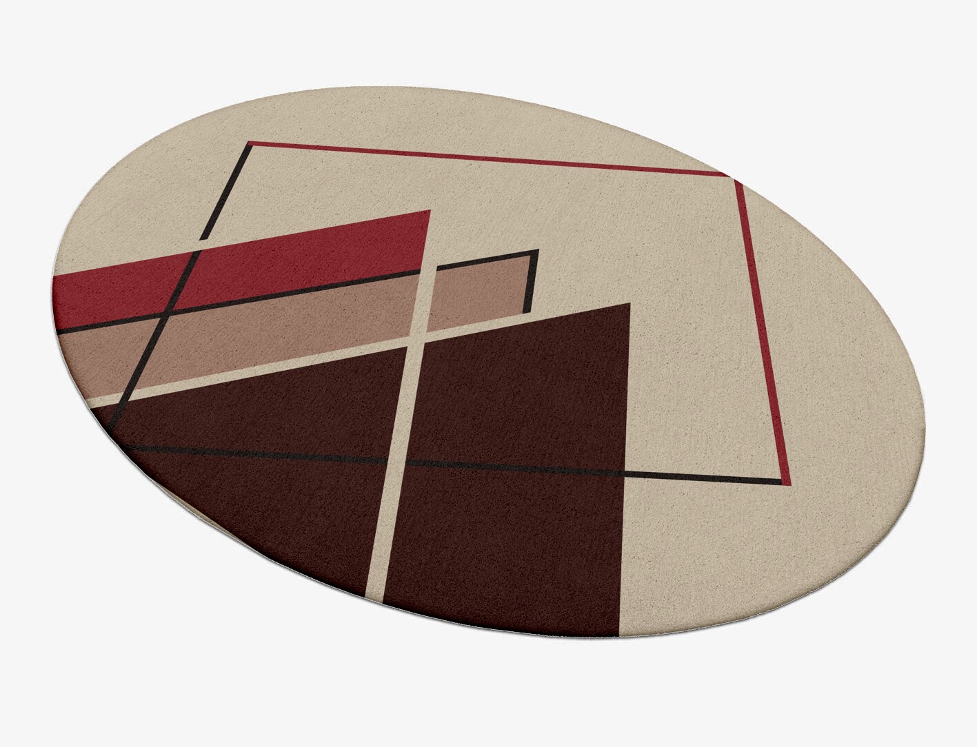 Kef Abstract Oval Hand Tufted Pure Wool Custom Rug by Rug Artisan