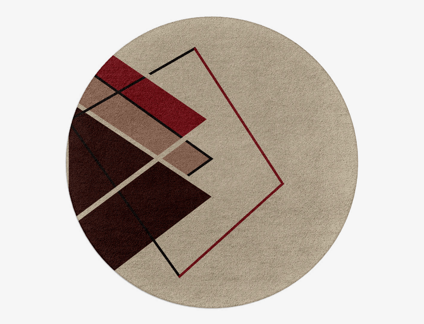 Kef Abstract Round Hand Tufted Pure Wool Custom Rug by Rug Artisan