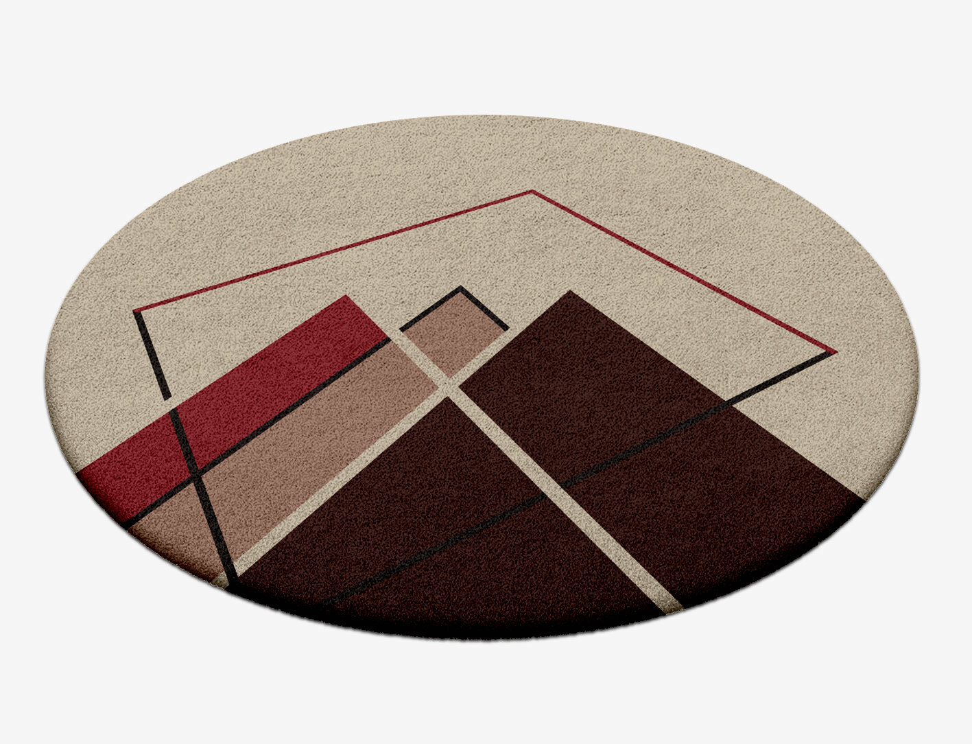 Kef Abstract Round Hand Tufted Pure Wool Custom Rug by Rug Artisan
