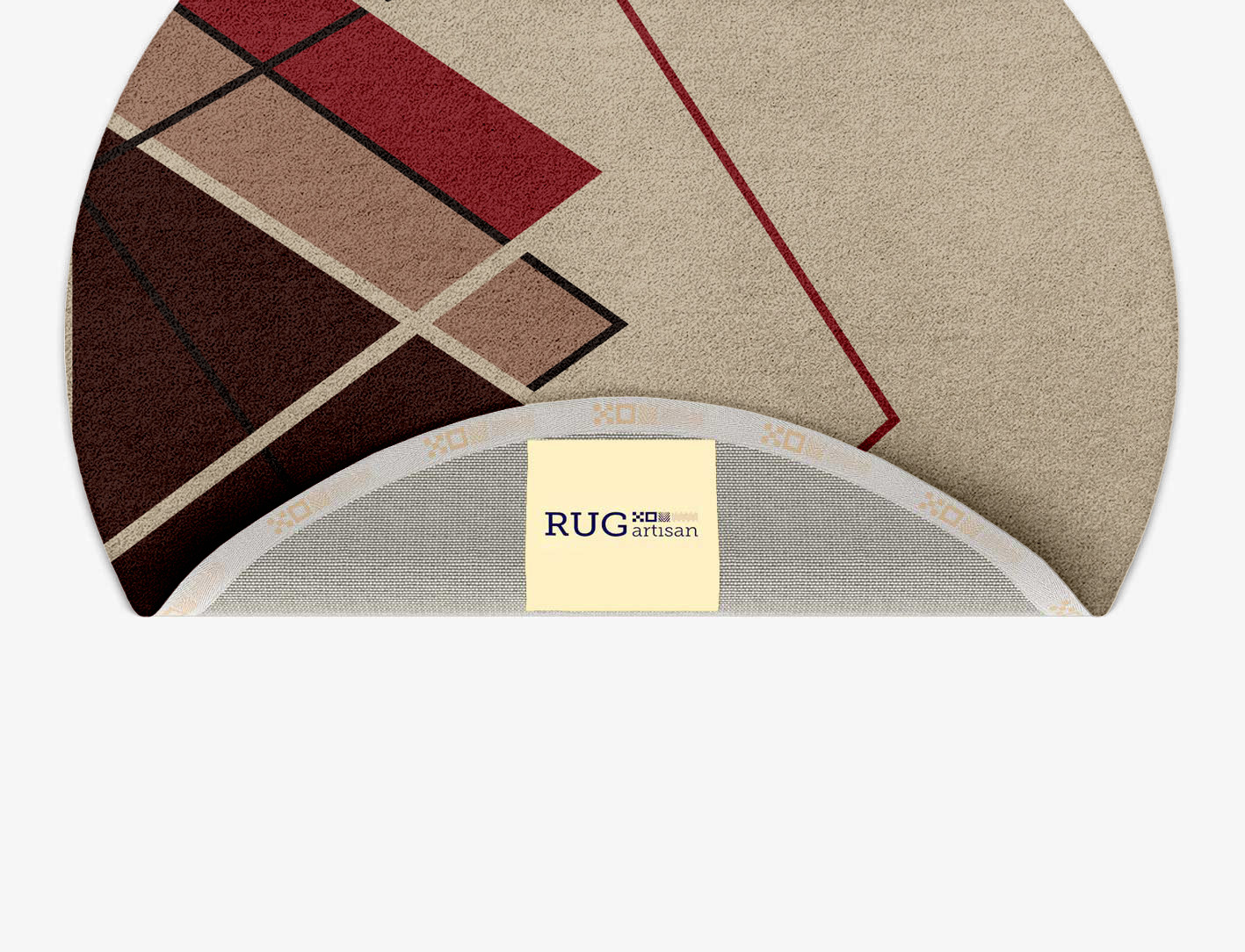 Kef Abstract Round Hand Tufted Pure Wool Custom Rug by Rug Artisan