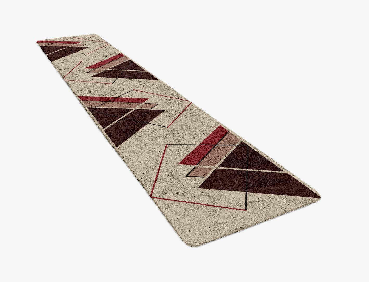Kef Abstract Runner Hand Tufted Bamboo Silk Custom Rug by Rug Artisan