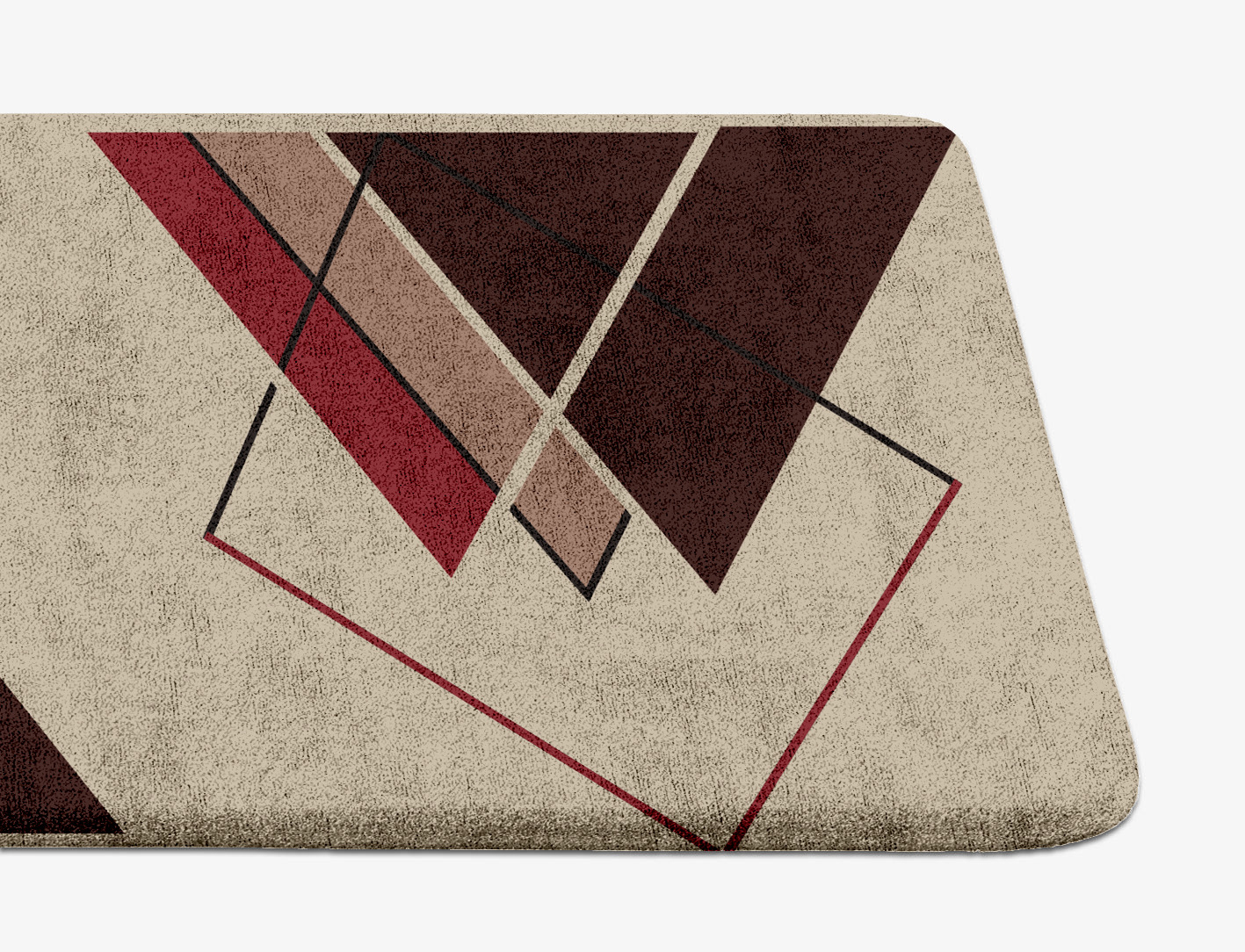 Kef Abstract Runner Hand Tufted Bamboo Silk Custom Rug by Rug Artisan