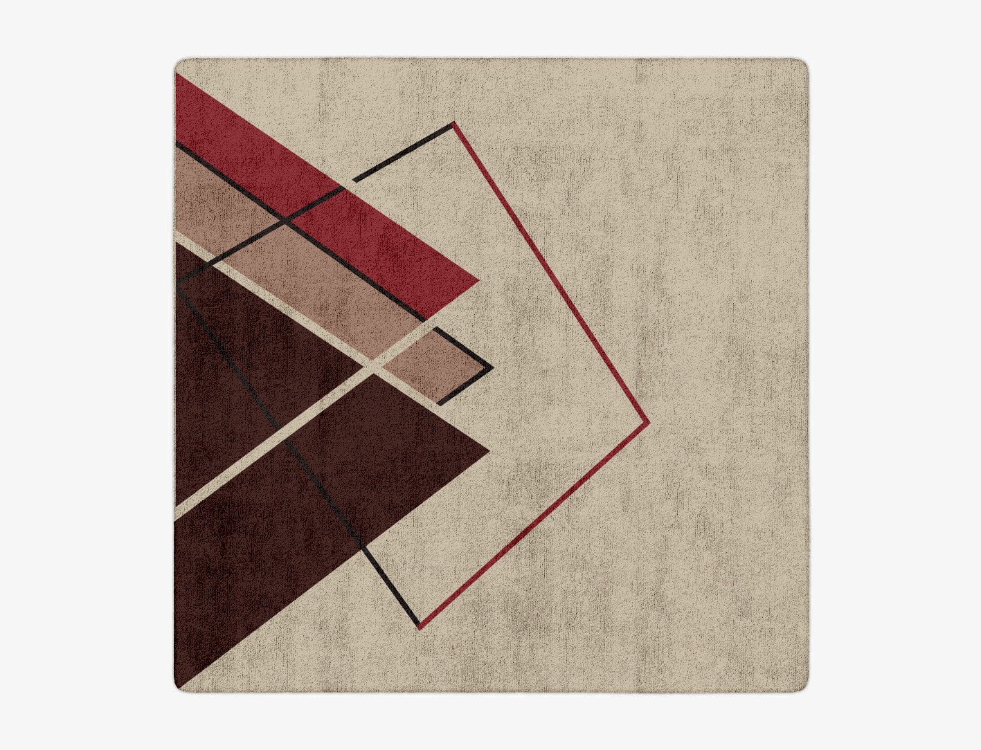 Kef Abstract Square Hand Tufted Bamboo Silk Custom Rug by Rug Artisan