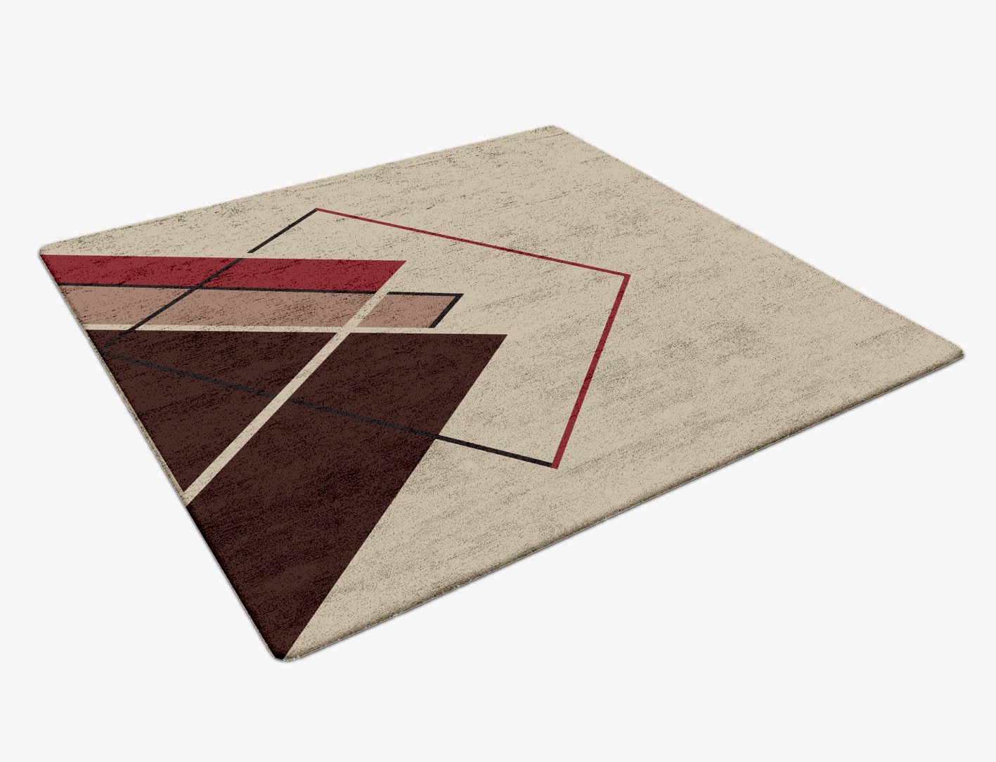 Kef Abstract Square Hand Tufted Bamboo Silk Custom Rug by Rug Artisan