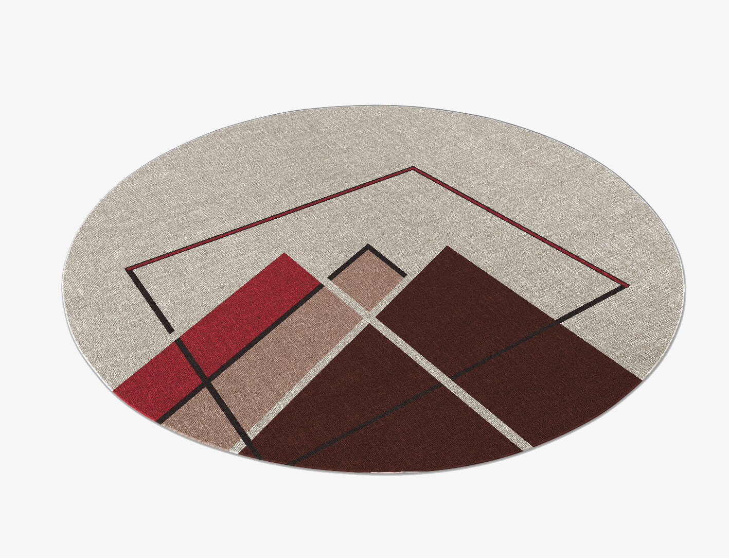 Kef Abstract Round Outdoor Recycled Yarn Custom Rug by Rug Artisan