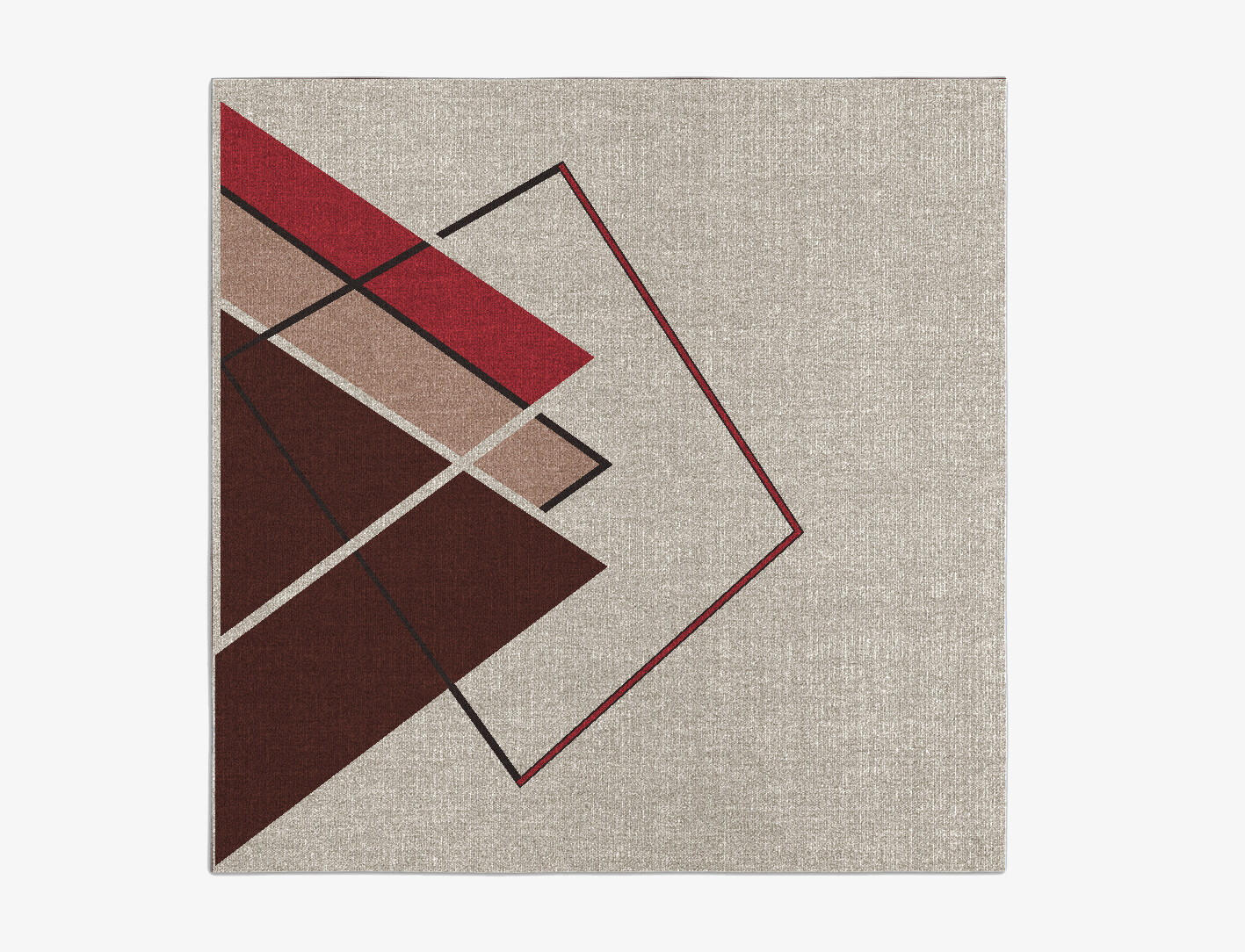 Kef Abstract Square Outdoor Recycled Yarn Custom Rug by Rug Artisan
