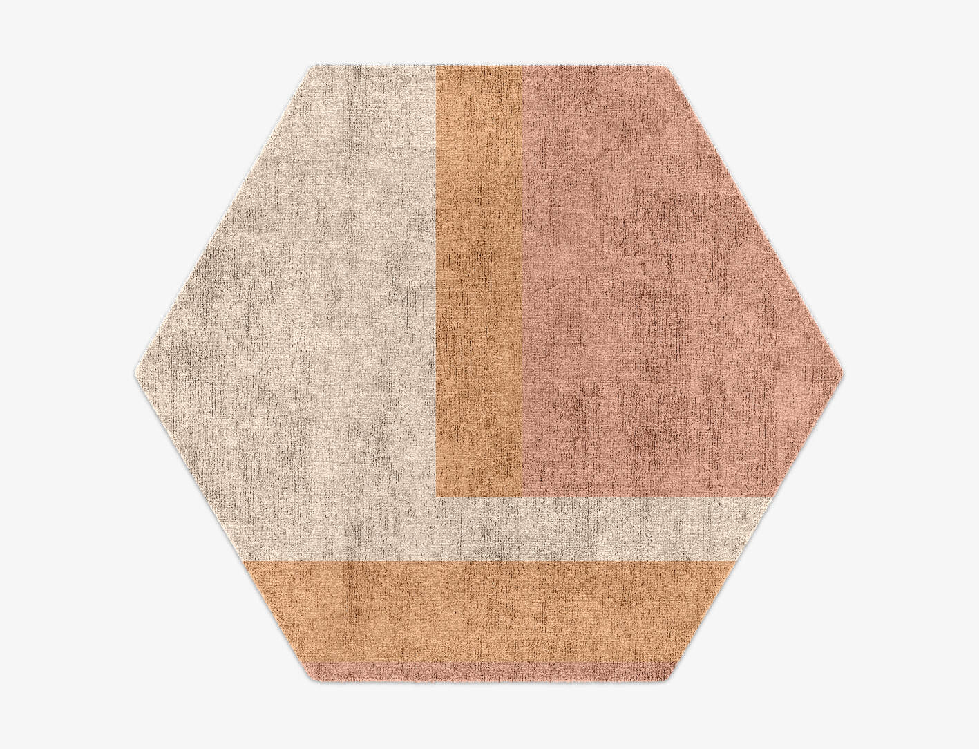 Kilig  Hexagon Hand Knotted Bamboo Silk Custom Rug by Rug Artisan