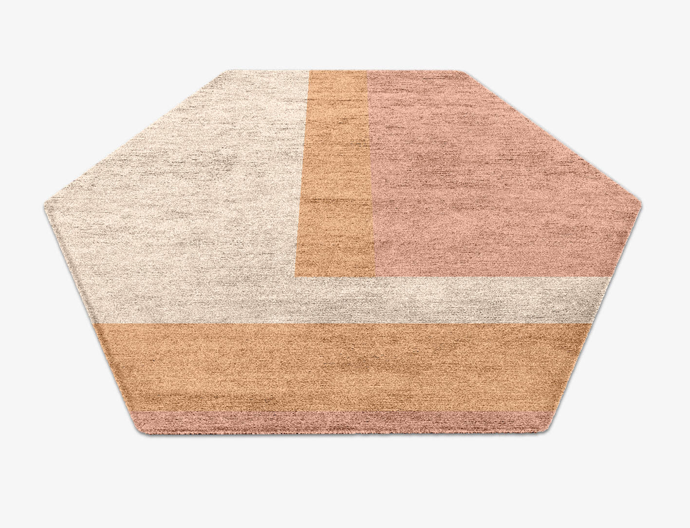 Kilig  Hexagon Hand Knotted Bamboo Silk Custom Rug by Rug Artisan