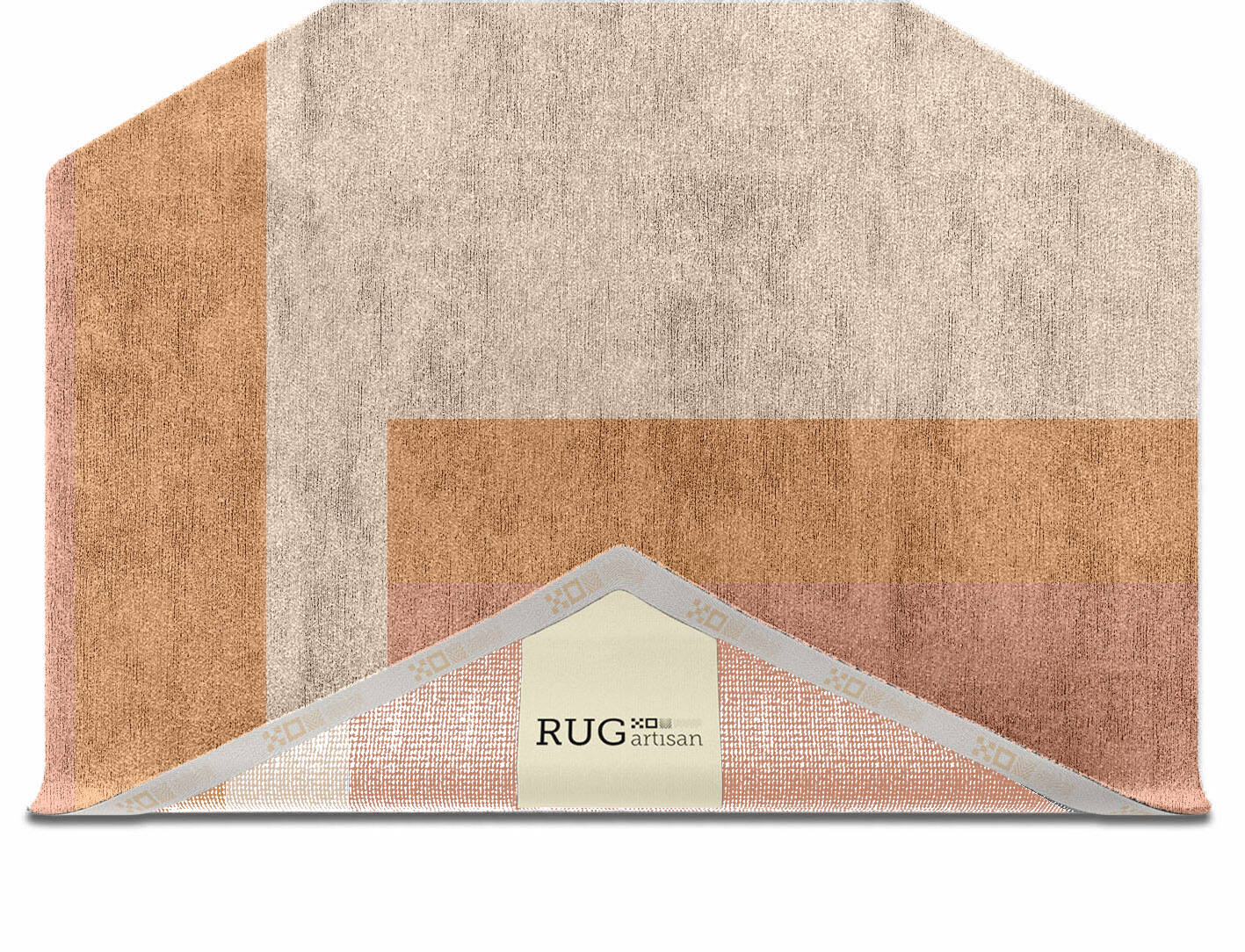 Kilig  Hexagon Hand Knotted Bamboo Silk Custom Rug by Rug Artisan