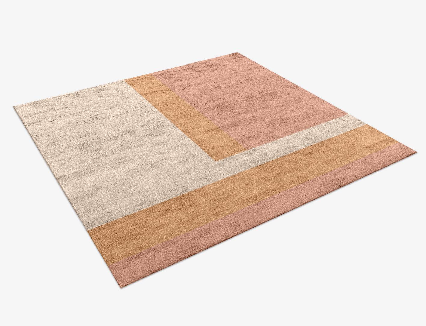 Kilig  Square Hand Knotted Bamboo Silk Custom Rug by Rug Artisan