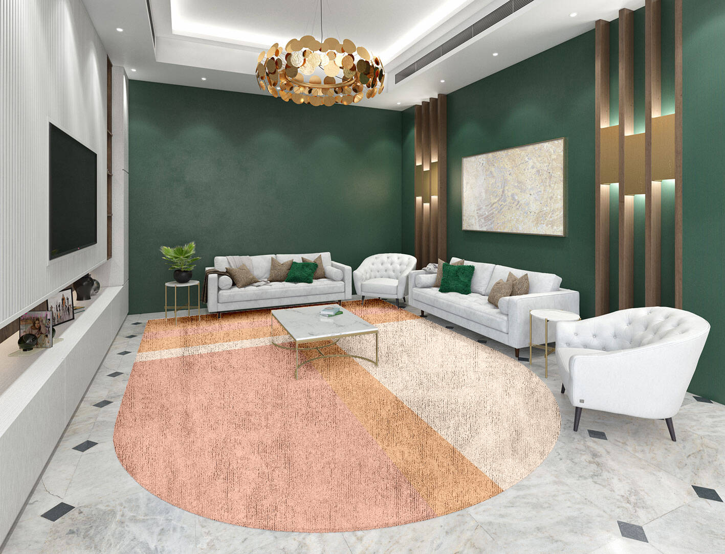 Kilig  Arch Hand Tufted Bamboo Silk Custom Rug by Rug Artisan