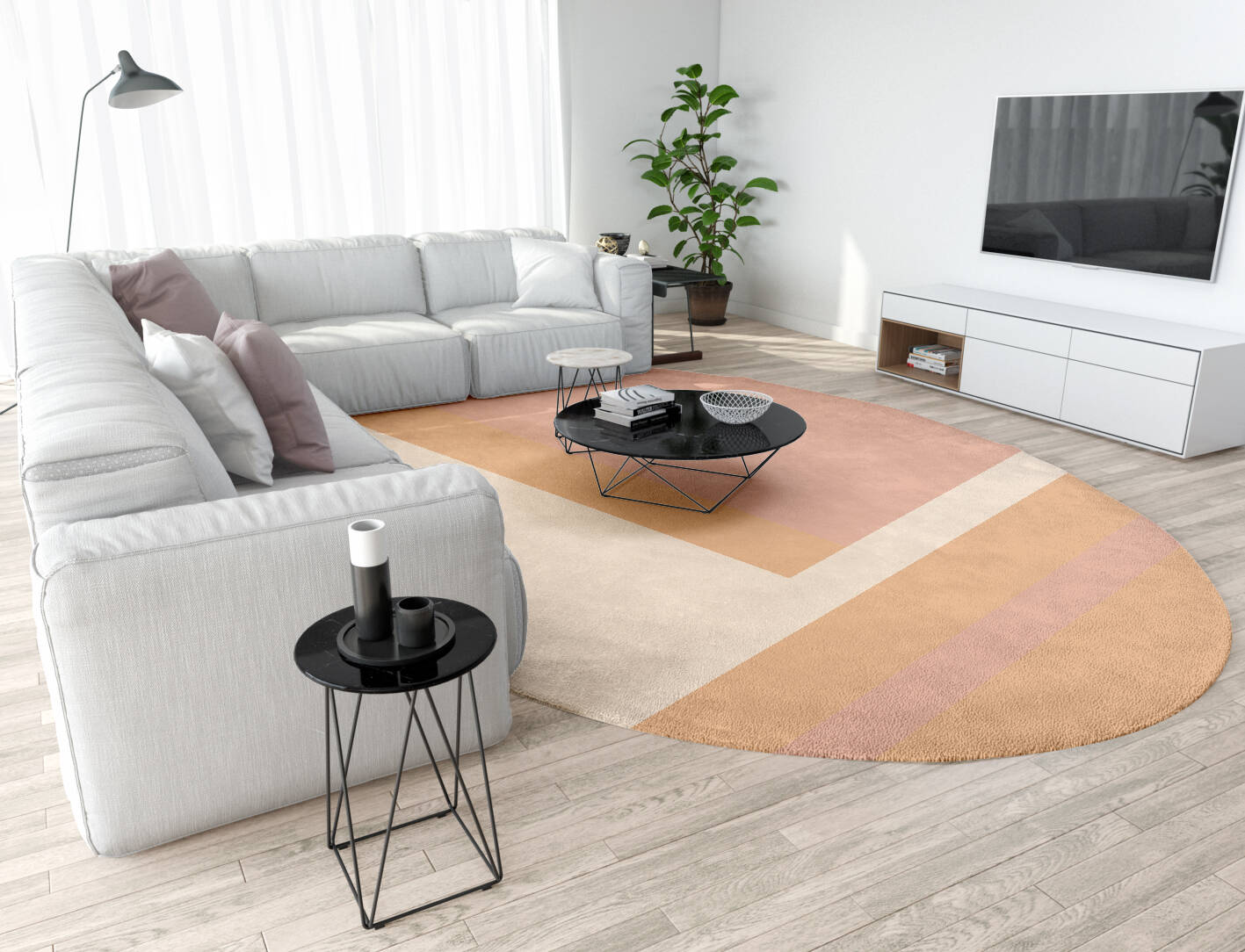 Kilig  Oval Hand Tufted Pure Wool Custom Rug by Rug Artisan