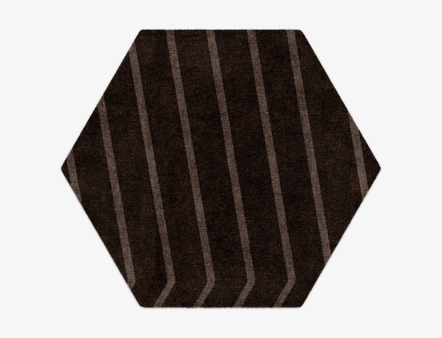 Kin Minimalist Hexagon Hand Knotted Bamboo Silk Custom Rug by Rug Artisan