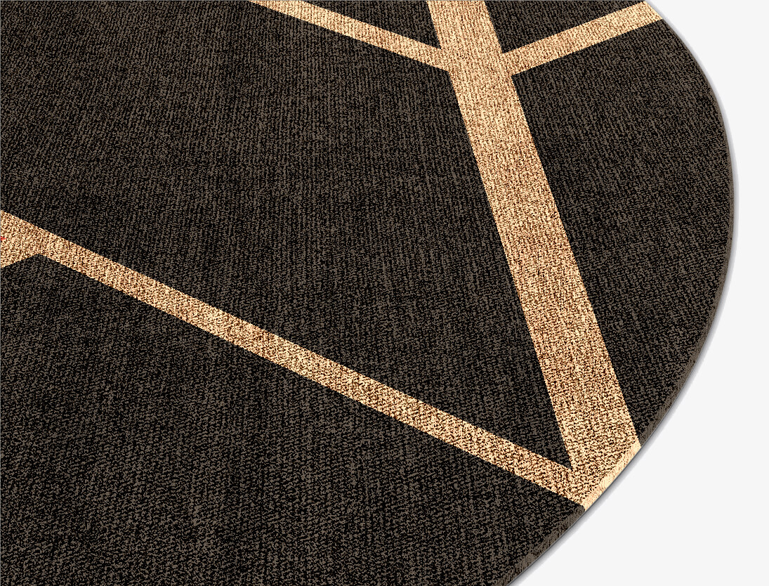Kites Geometric Round Flatweave Bamboo Silk Custom Rug by Rug Artisan
