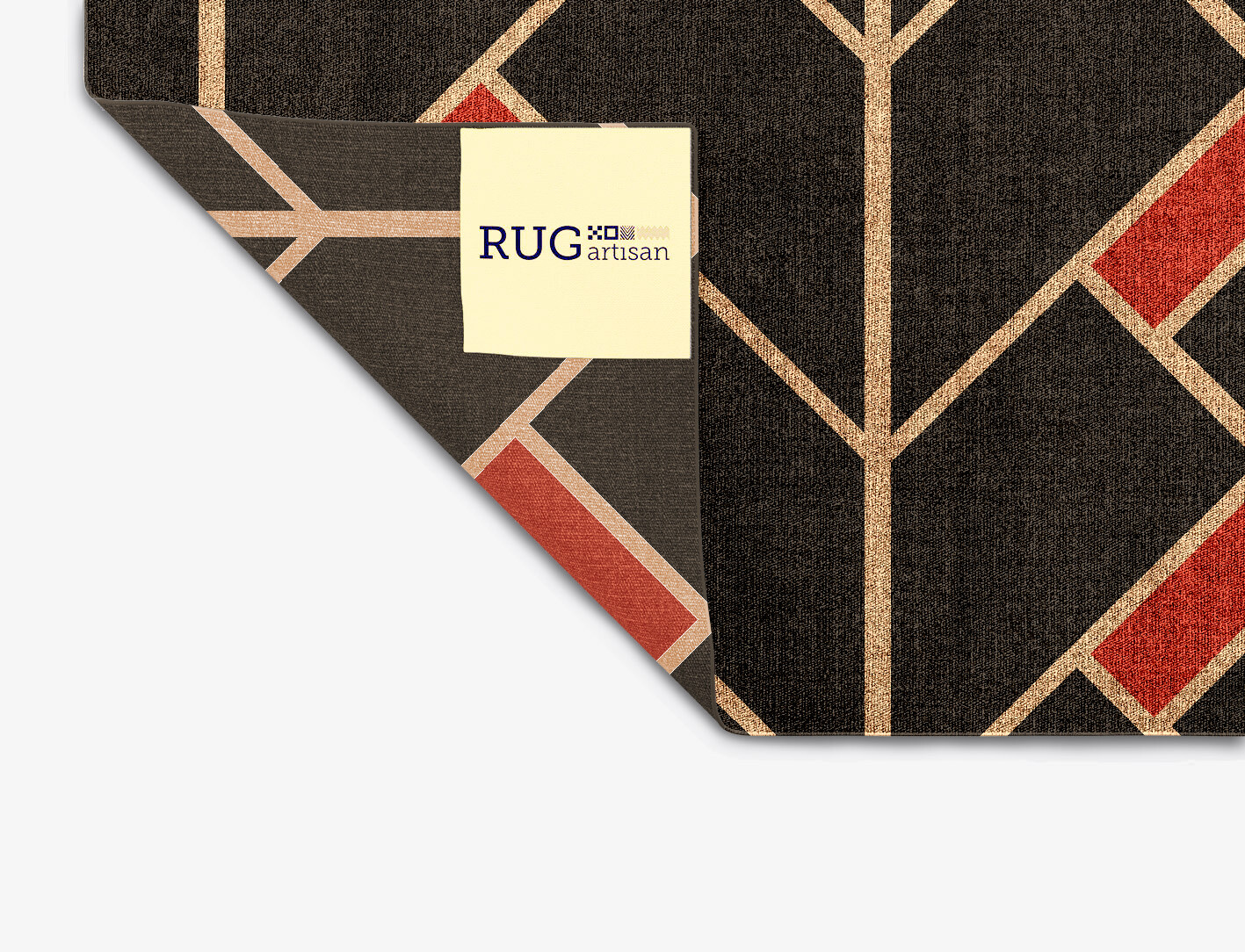 Kites Geometric Square Flatweave Bamboo Silk Custom Rug by Rug Artisan