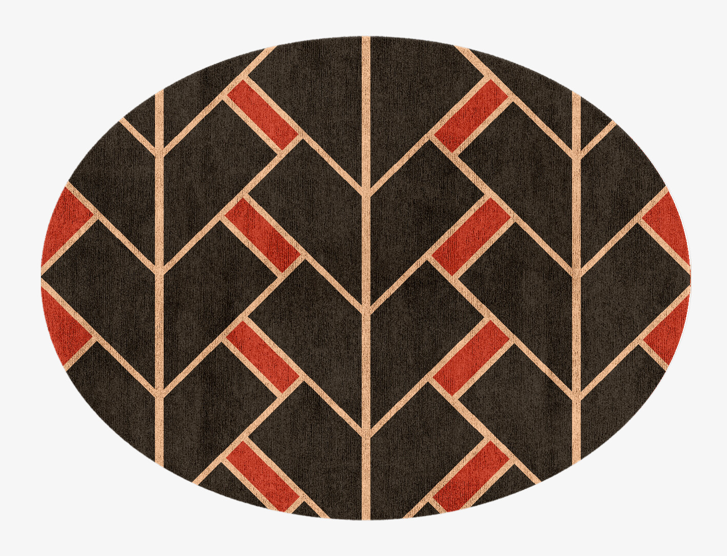 Kites Geometric Oval Hand Knotted Bamboo Silk Custom Rug by Rug Artisan