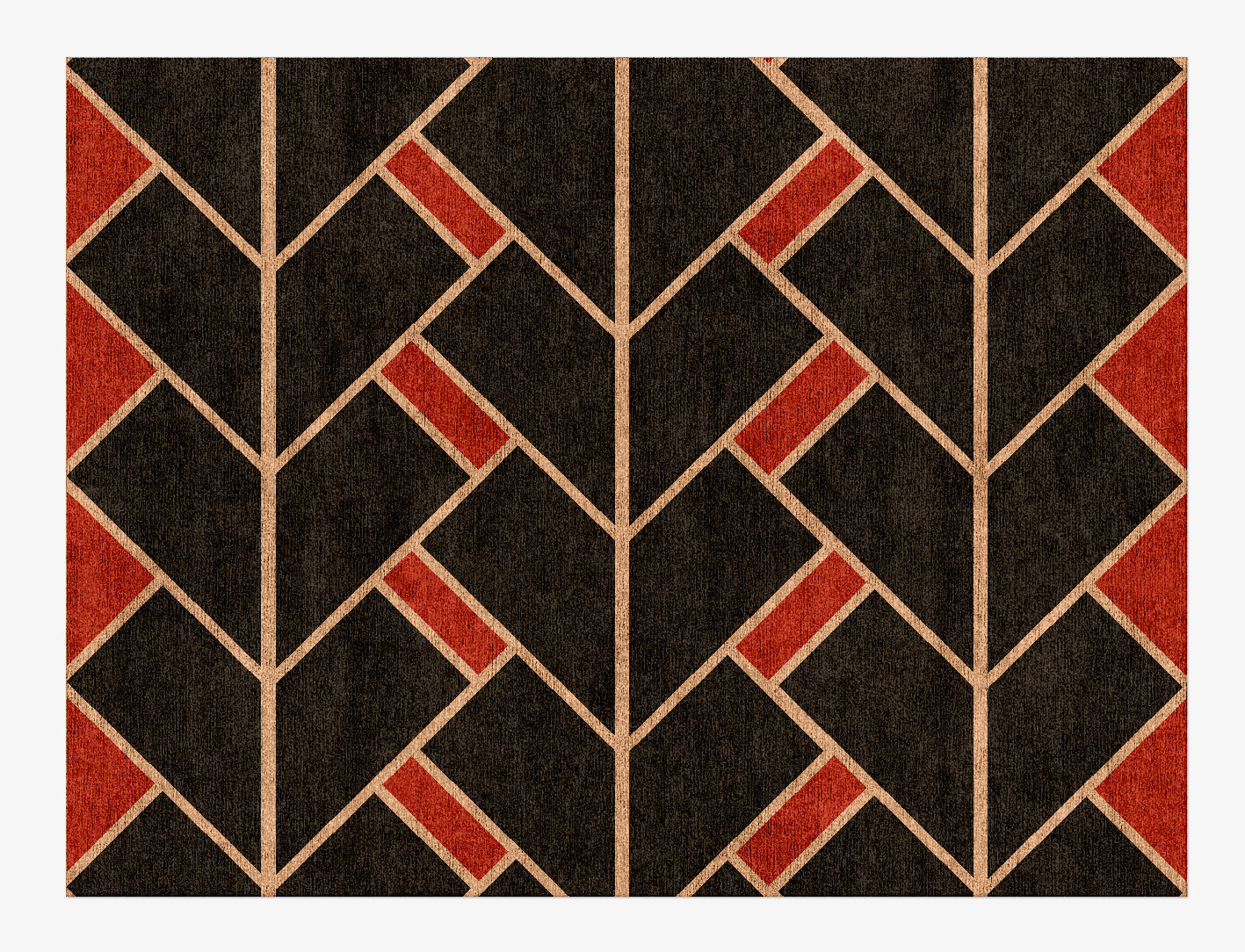 Kites Geometric Rectangle Hand Knotted Bamboo Silk Custom Rug by Rug Artisan