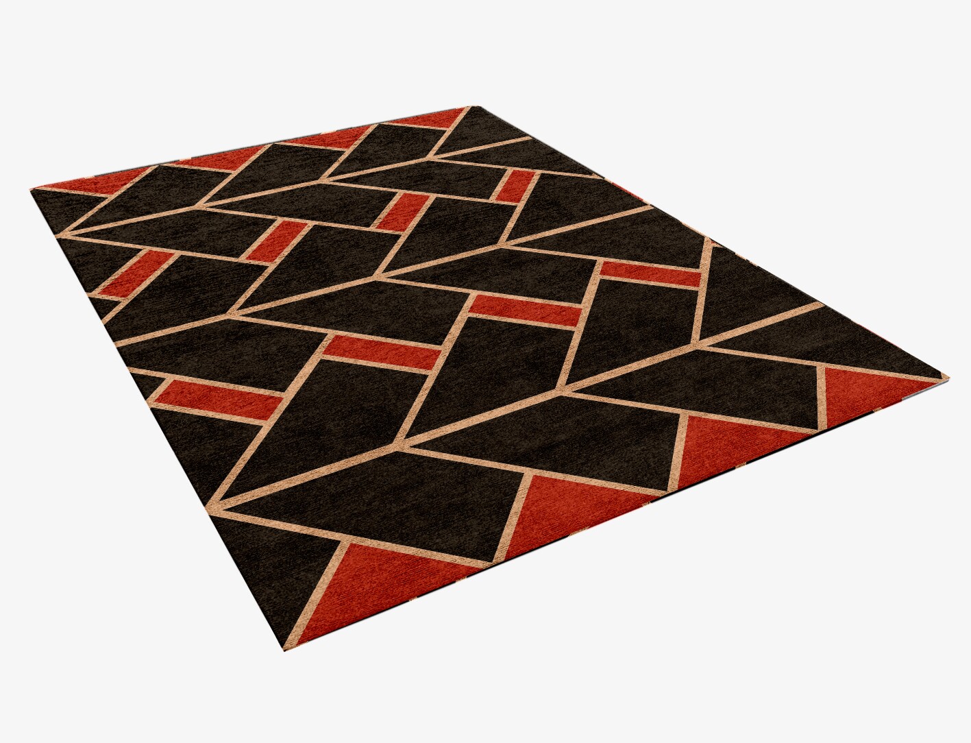 Kites Geometric Rectangle Hand Knotted Bamboo Silk Custom Rug by Rug Artisan