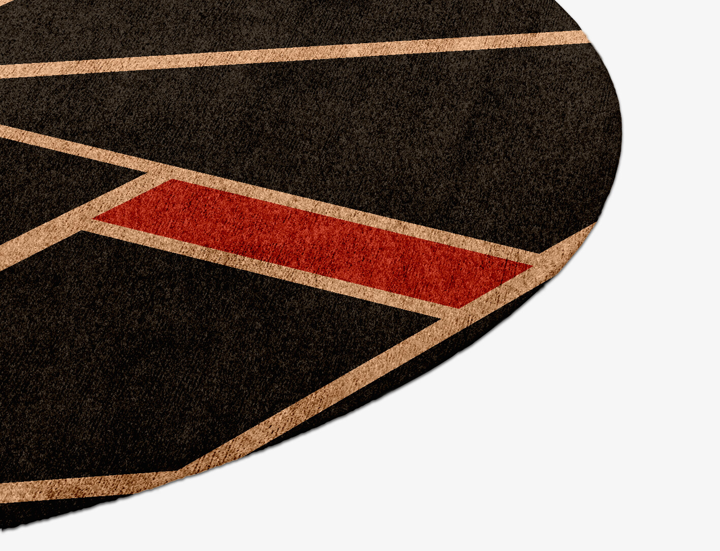 Kites Geometric Round Hand Knotted Bamboo Silk Custom Rug by Rug Artisan