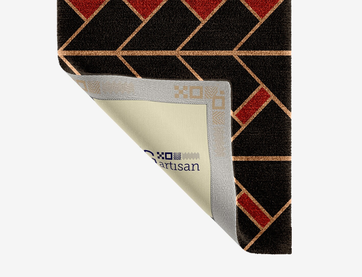 Kites Geometric Runner Hand Knotted Bamboo Silk Custom Rug by Rug Artisan