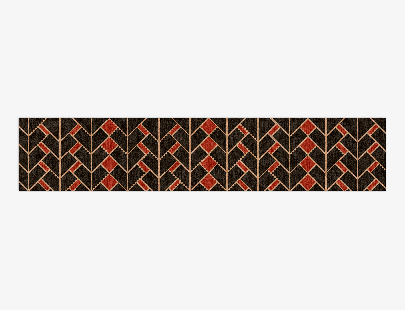 Kites Geometric Runner Hand Knotted Tibetan Wool Custom Rug by Rug Artisan