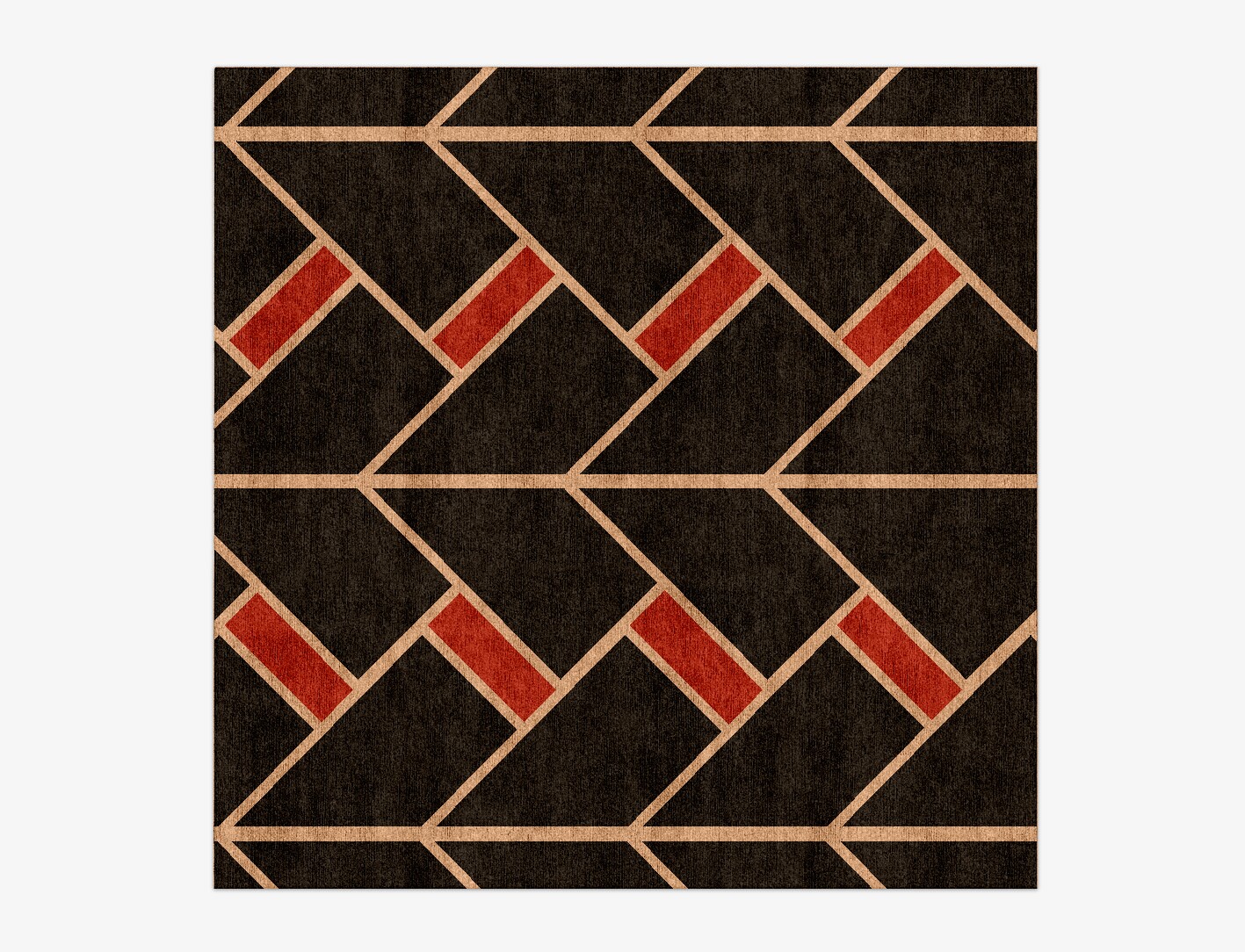 Kites Geometric Square Hand Knotted Bamboo Silk Custom Rug by Rug Artisan