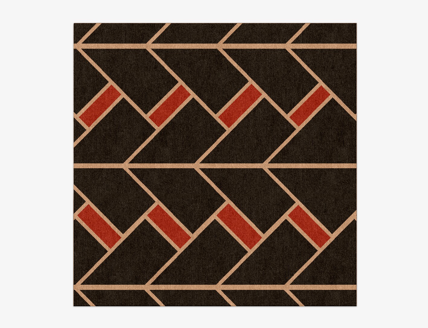 Kites Geometric Square Hand Knotted Tibetan Wool Custom Rug by Rug Artisan