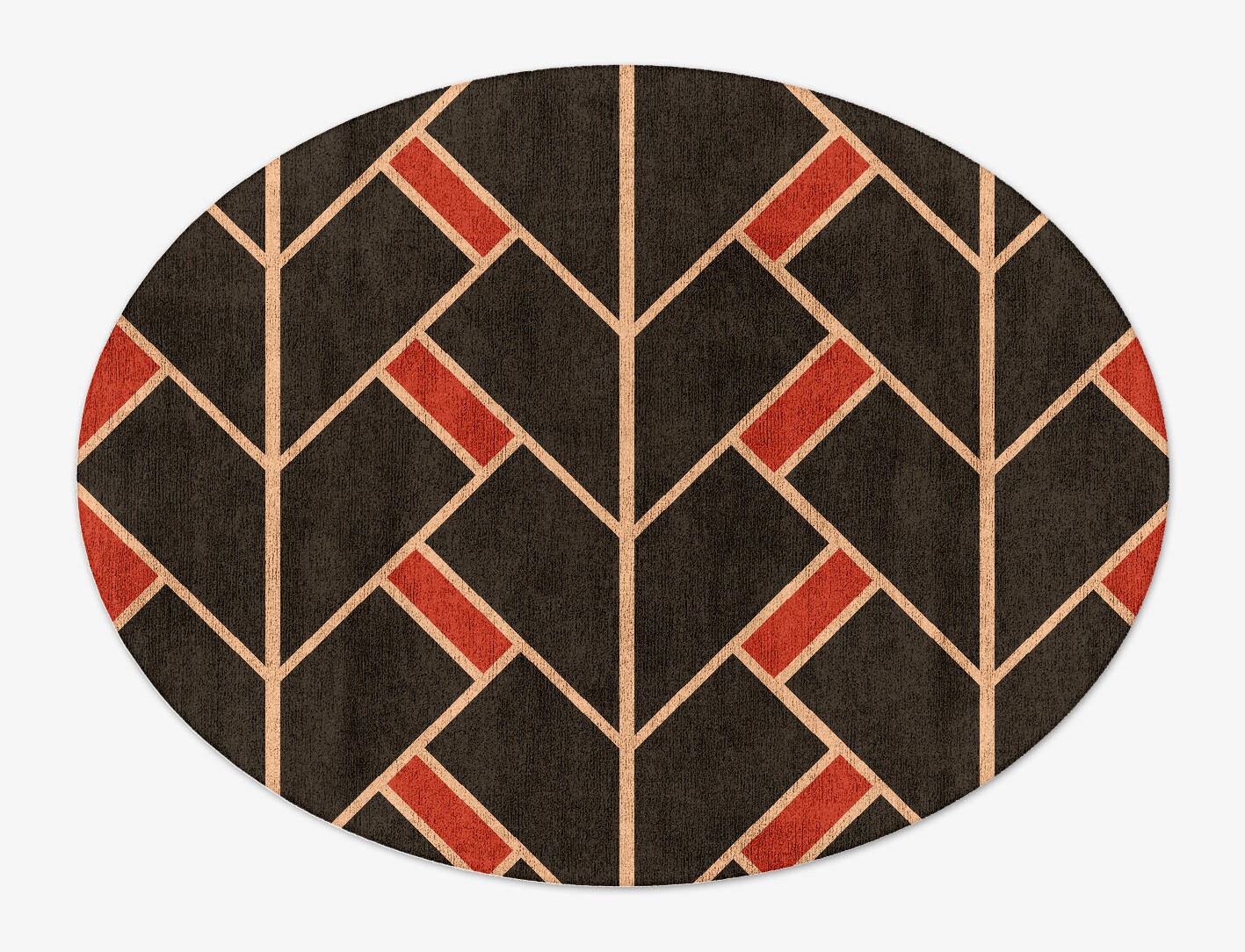Kites Geometric Oval Hand Tufted Bamboo Silk Custom Rug by Rug Artisan