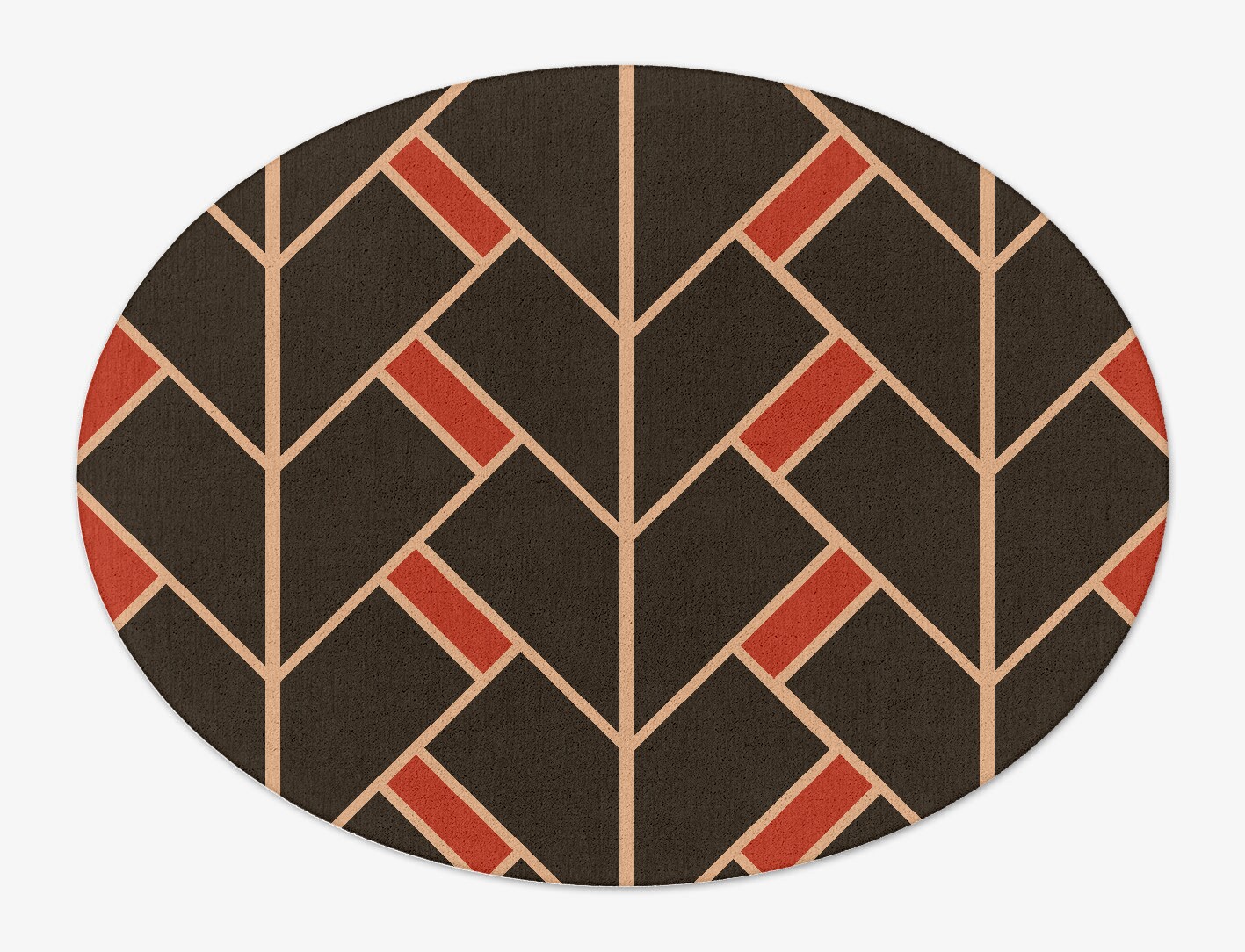 Kites Geometric Oval Hand Tufted Pure Wool Custom Rug by Rug Artisan