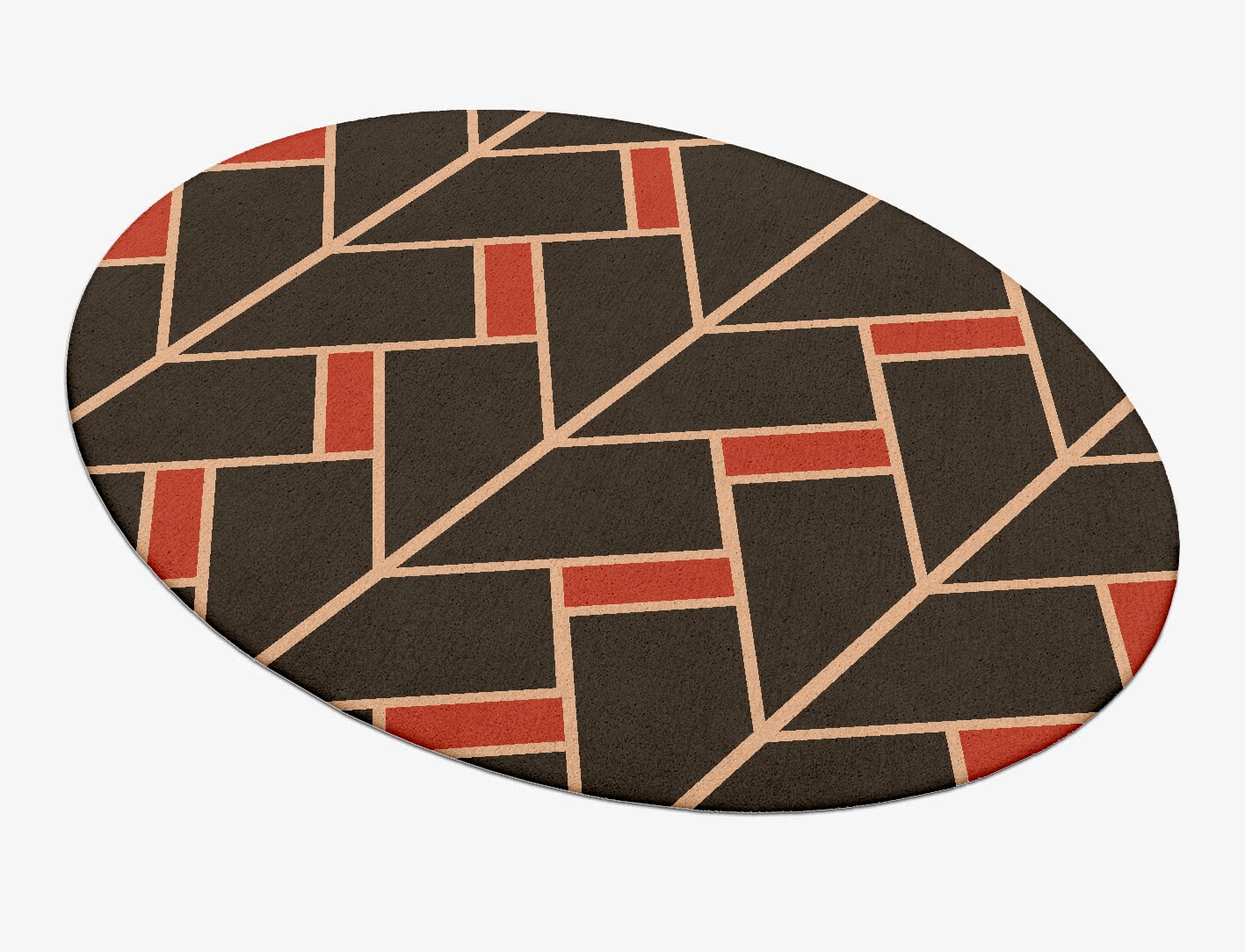 Kites Geometric Oval Hand Tufted Pure Wool Custom Rug by Rug Artisan