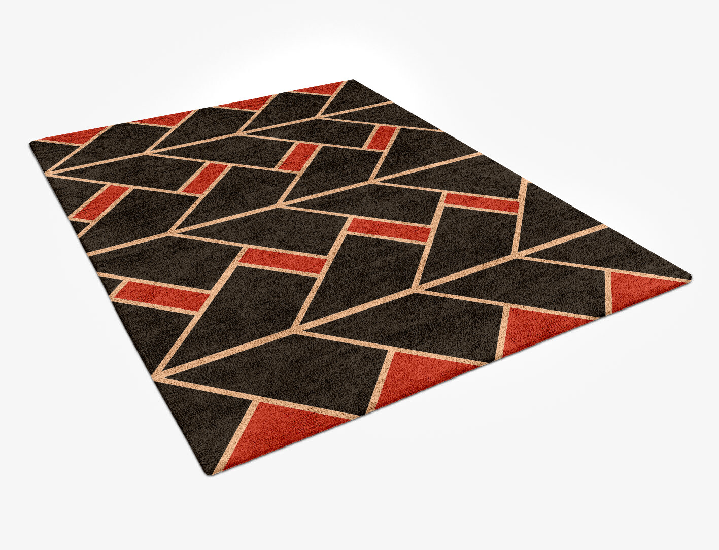 Kites Geometric Rectangle Hand Tufted Bamboo Silk Custom Rug by Rug Artisan