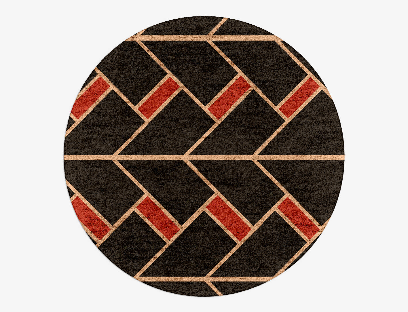 Kites Geometric Round Hand Tufted Bamboo Silk Custom Rug by Rug Artisan