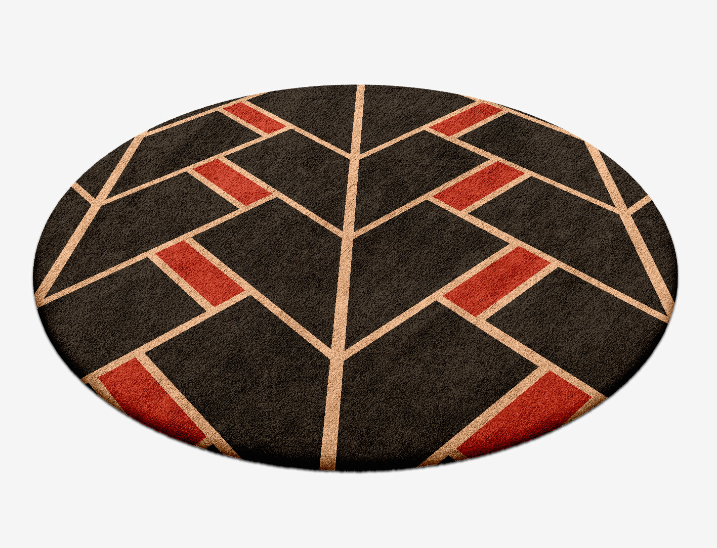 Kites Geometric Round Hand Tufted Bamboo Silk Custom Rug by Rug Artisan