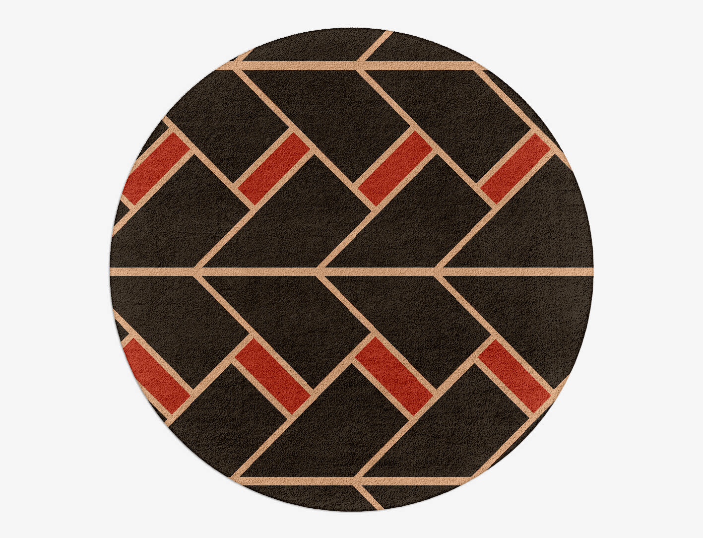 Kites Geometric Round Hand Tufted Pure Wool Custom Rug by Rug Artisan