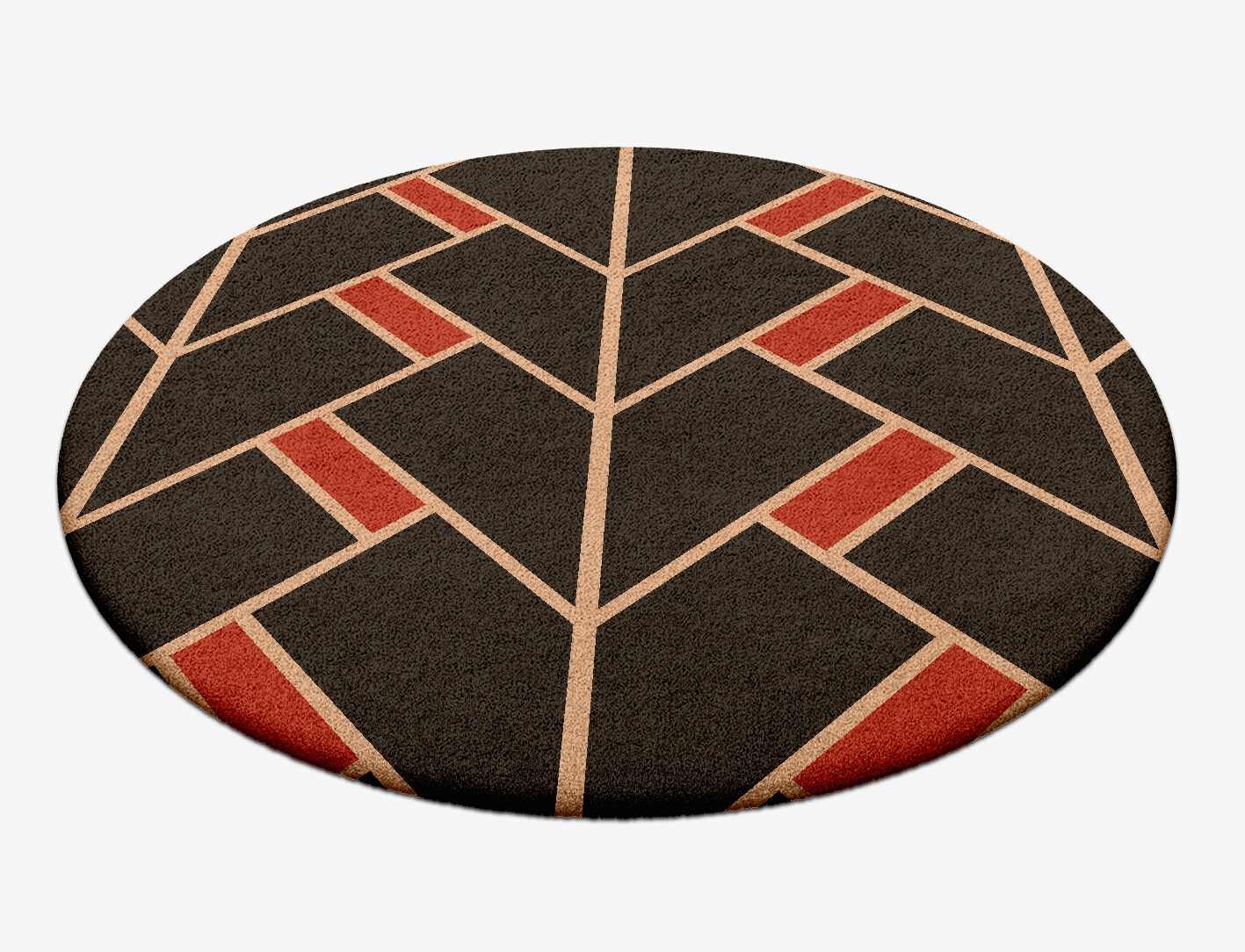 Kites Geometric Round Hand Tufted Pure Wool Custom Rug by Rug Artisan
