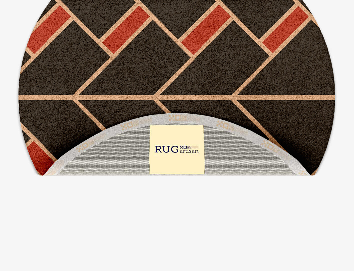 Kites Geometric Round Hand Tufted Pure Wool Custom Rug by Rug Artisan