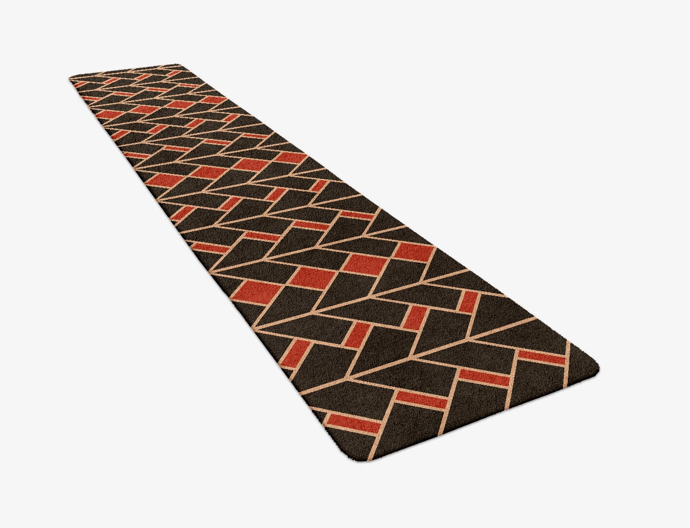 Kites Geometric Runner Hand Tufted Pure Wool Custom Rug by Rug Artisan
