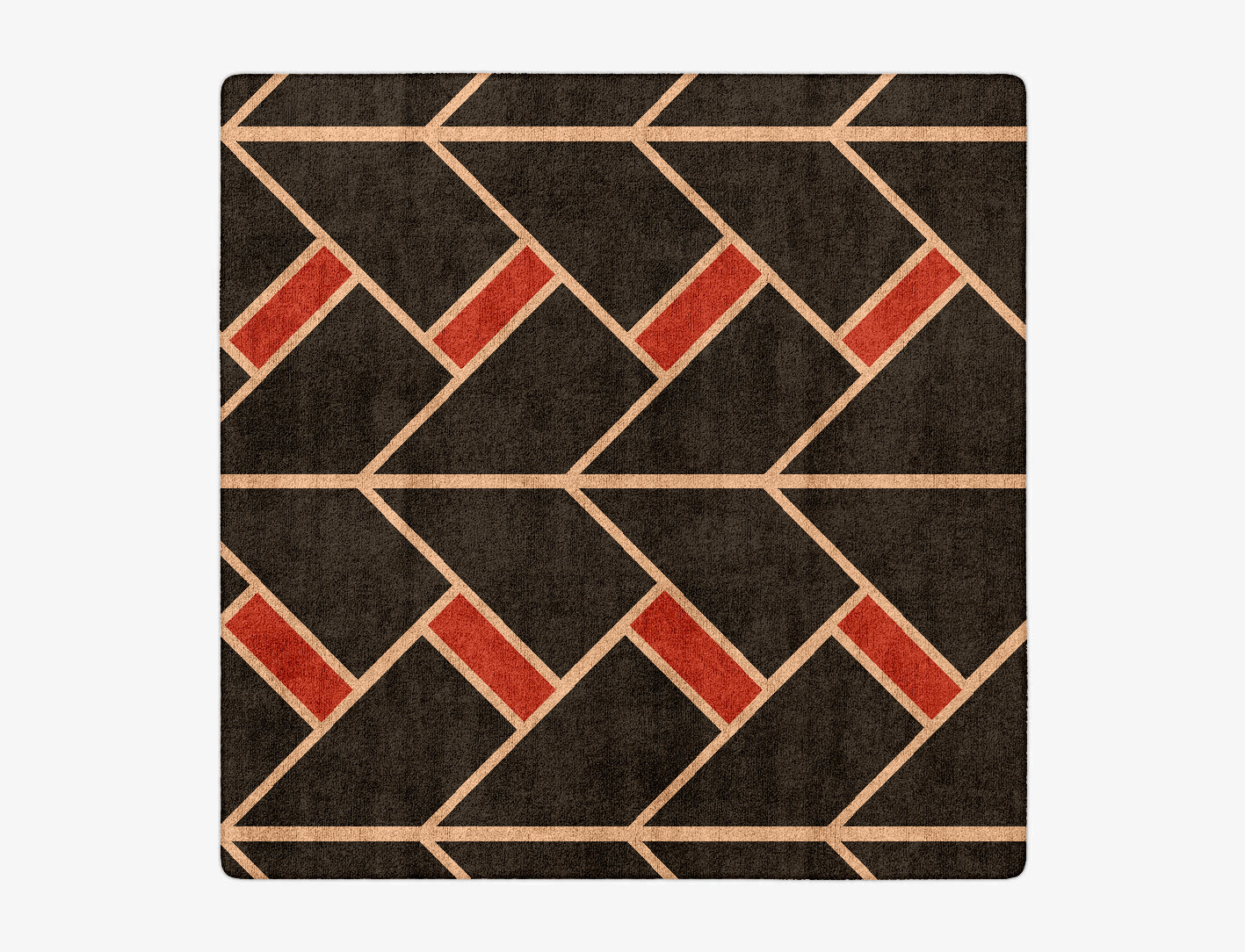 Kites Geometric Square Hand Tufted Bamboo Silk Custom Rug by Rug Artisan