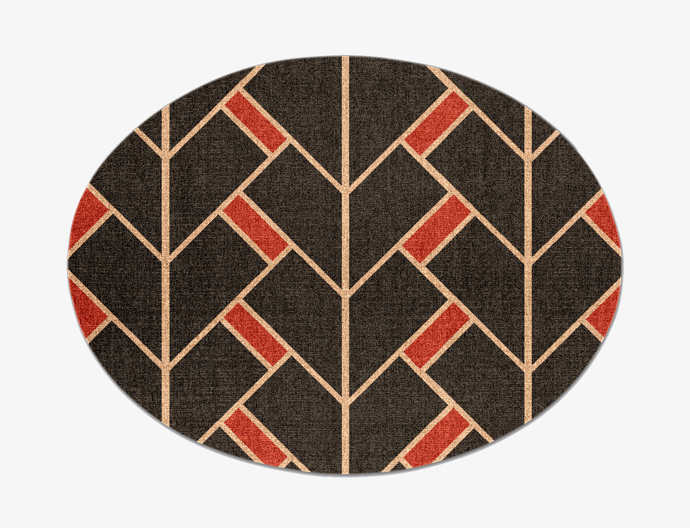 Kites Geometric Oval Outdoor Recycled Yarn Custom Rug by Rug Artisan